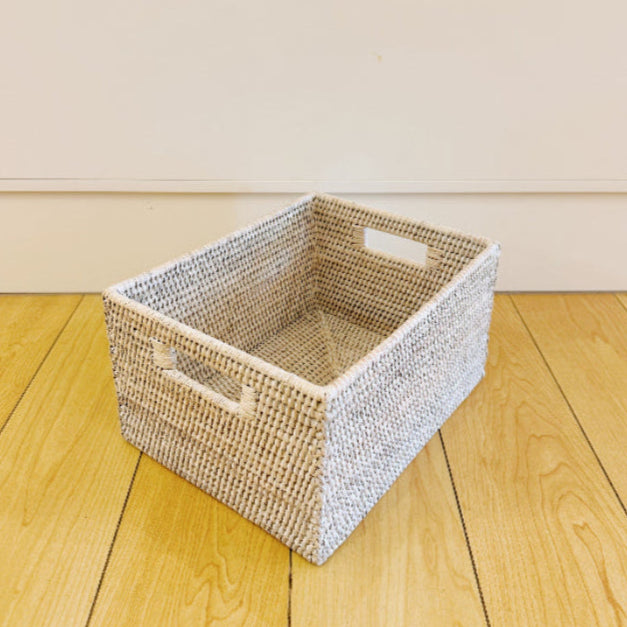 Rattan Classic Storage Basket With Inset Handles