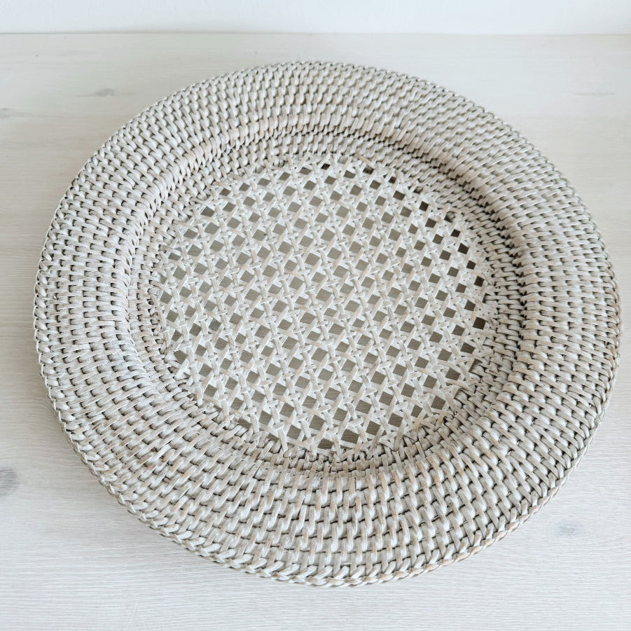 Handwoven Rattan Underplate – Dia 32 x H2.5 cm