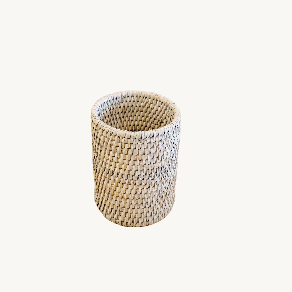 Rattan Brush  Holder/ Cutlery Holder