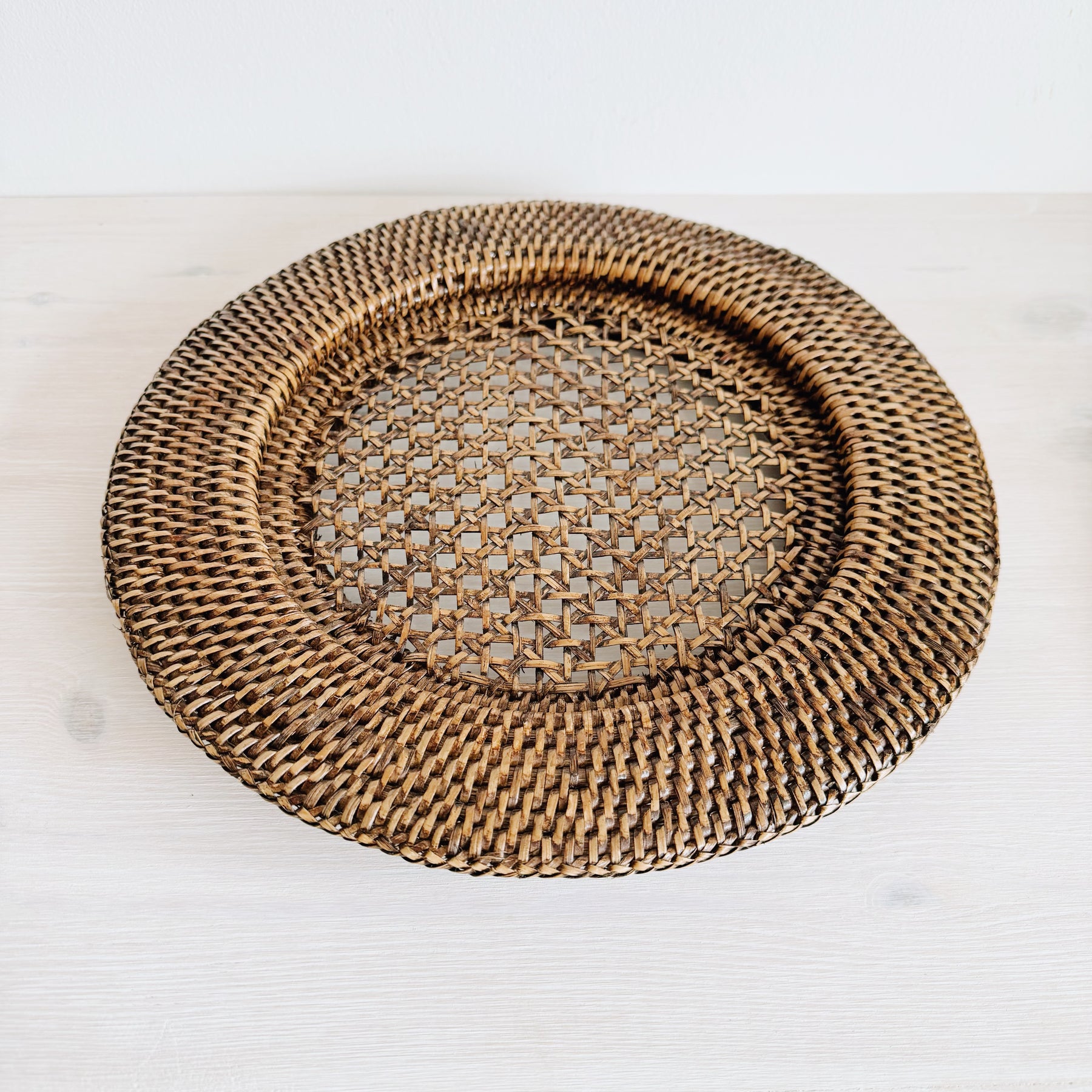 Handwoven Rattan Underplate – Dia 32 x H2.5 cm