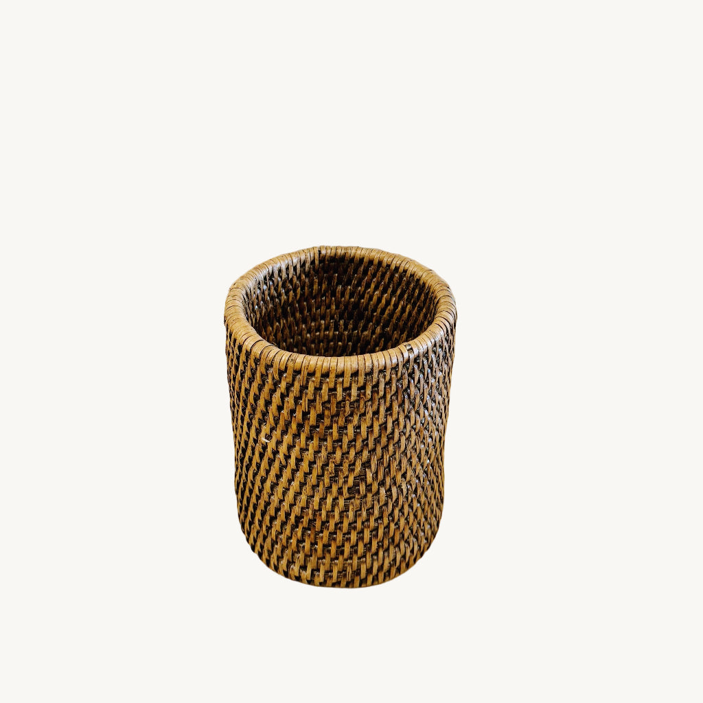 Rattan Brush  Holder/ Cutlery Holder