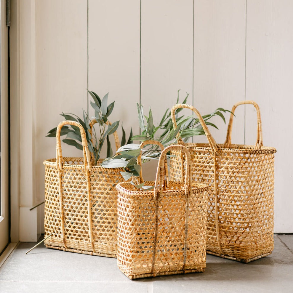 Rattan Shopping Basket/Beach Basket – Stylish, Durable & Eco-Friendly