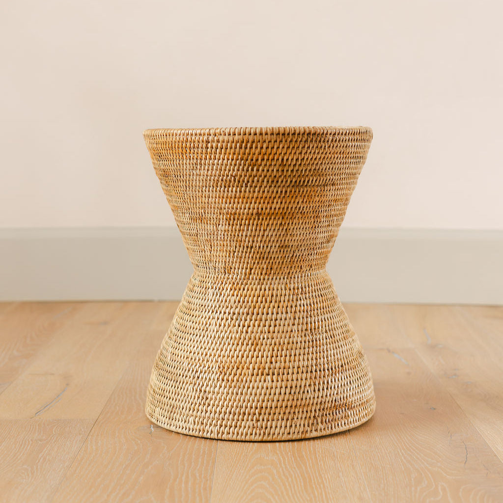 Rattan Bow Stool/ Side Table