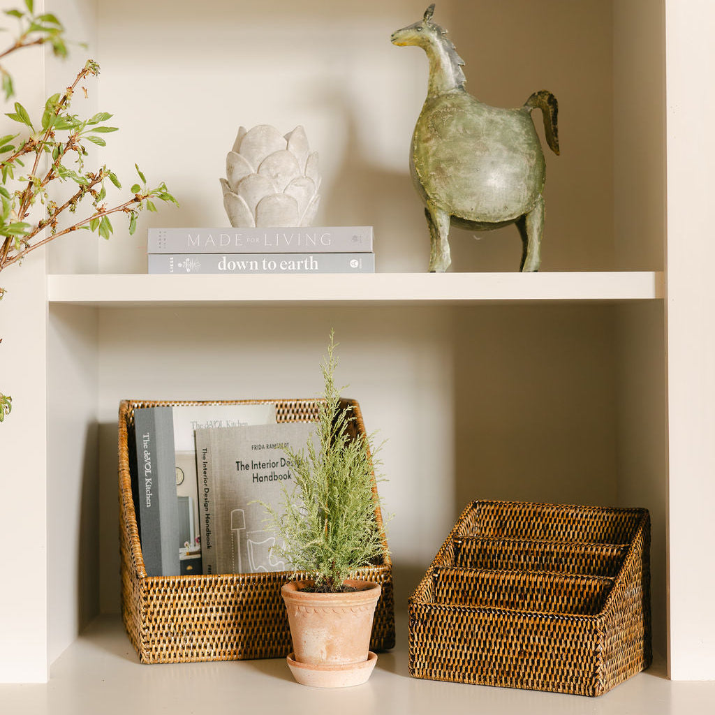 Rattan File Holder/ Rattan File Organiser