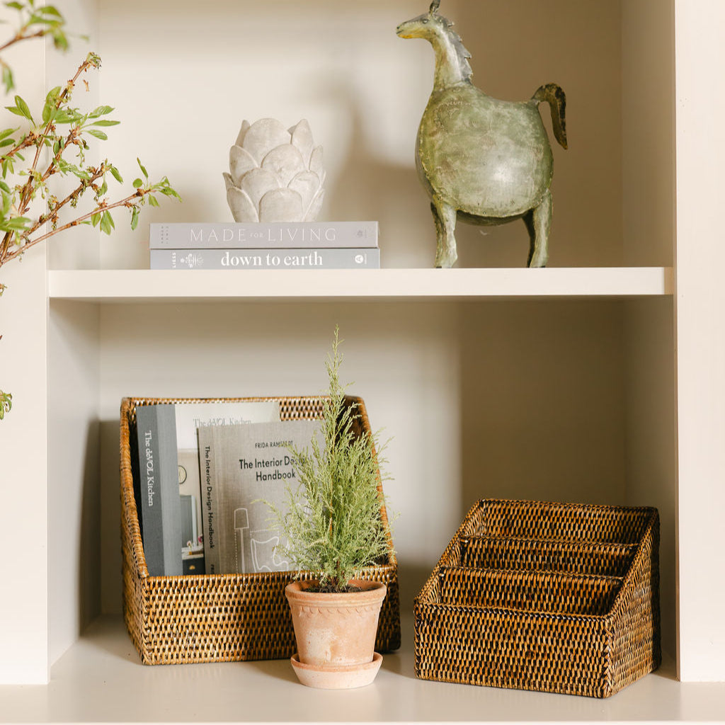 Rattan Letter Holder/ Rattan Letter Organiser