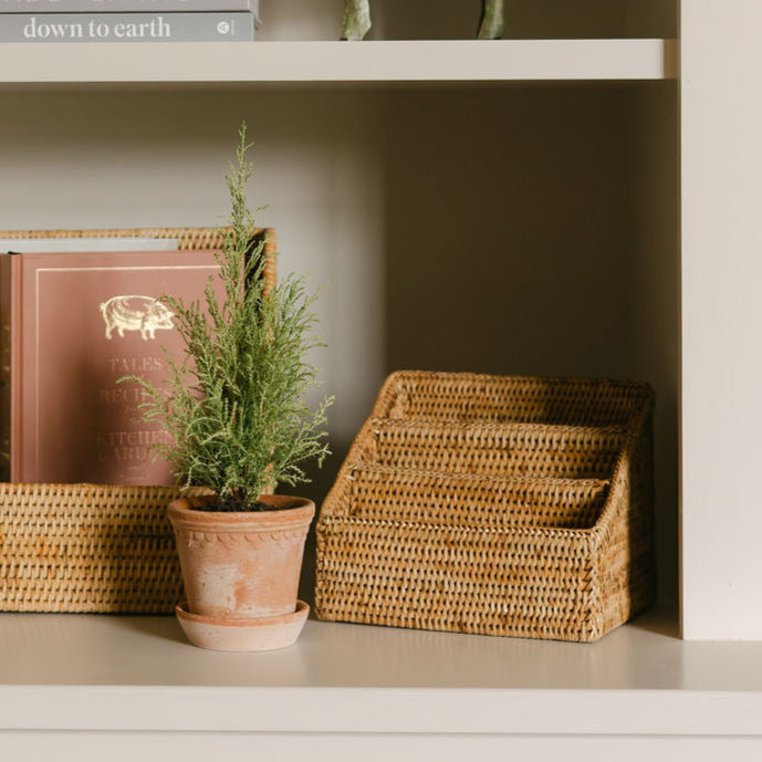 Rattan Letter Holder/ Rattan Letter Organiser