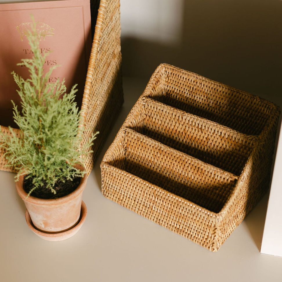 Rattan Letter Holder/ Rattan Letter Organiser
