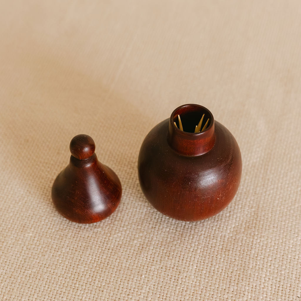 Wooden Bottle Gourd Toothpick Holder ( Rosewood)