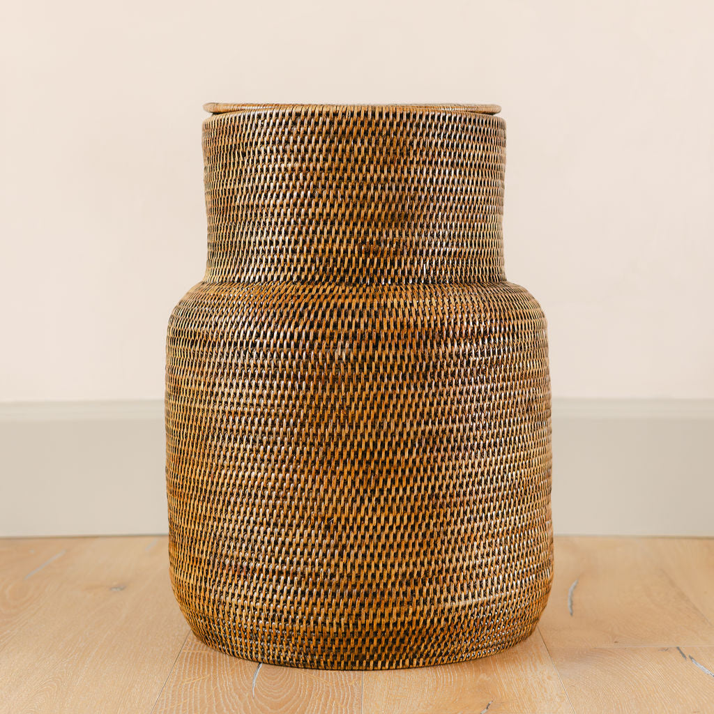 Rattan La Jarre Laundry Basket/ Laundry Hampe( High Neck)