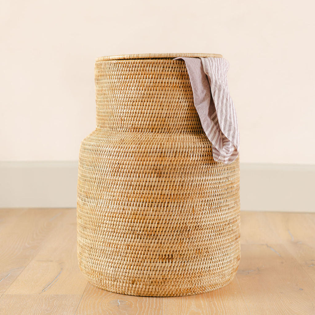 Rattan La Jarre Laundry Basket/ Laundry Hampe( High Neck)