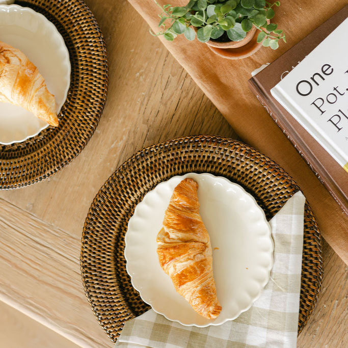 Handwoven Rattan Underplate – Dia 32 x H2.5 cm