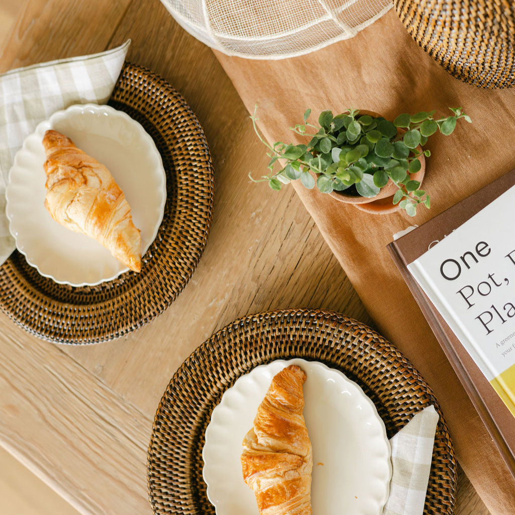 Handwoven Rattan Underplate – Dia 32 x H2.5 cm