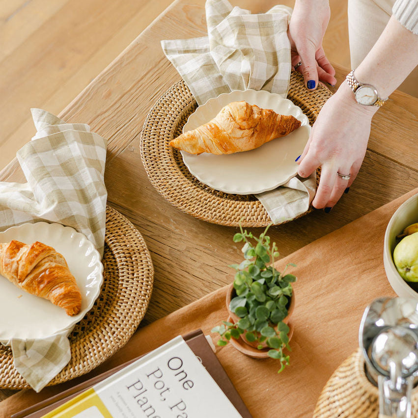 Handwoven Rattan Underplate – Dia 32 x H2.5 cm