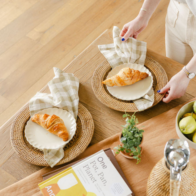 Handwoven Rattan Underplate – Dia 32 x H2.5 cm