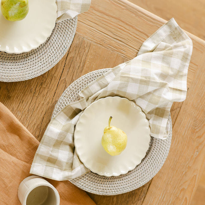 Handwoven Rattan Underplate – Dia 32 x H2.5 cm