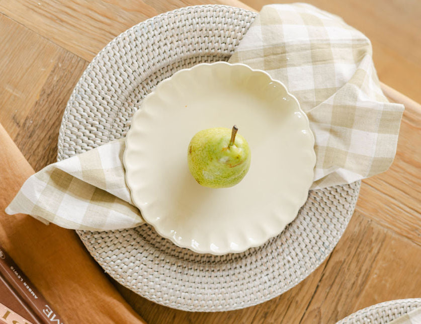 Handwoven Rattan Underplate – Dia 32 x H2.5 cm