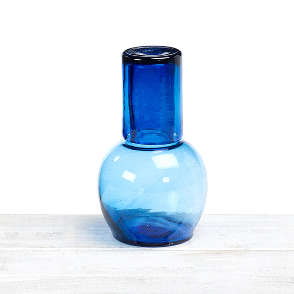 Recycled and Handblown Bedside Tumbler and Carafe Set