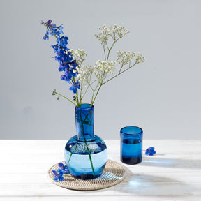 Recycled and Handblown Bedside Tumbler and Carafe Set
