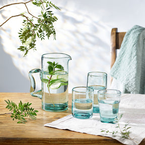 Recycled and Hand Blown Tall Tumbler Glass (Clear)