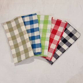 Handwoven 100% Pure Cotton Napkins – Gingham Check ( Set of Four)