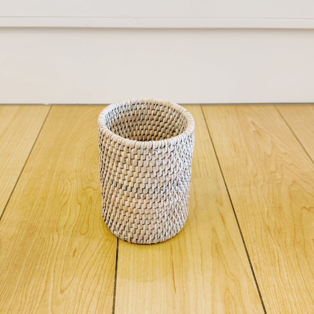 Rattan Brush  Holder/ Cutlery Holder