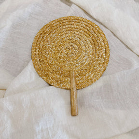 Handwoven Straw Hand Fan