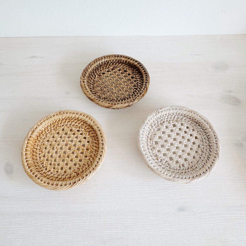 Rattan Mini Bread Plate/ Mini Bread Basket
