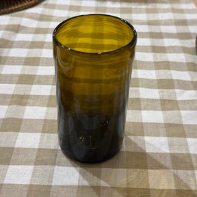 Hand-Blown Recycled Glass Tumbler – Amber