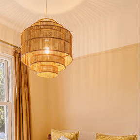 Empire Three Tier Rattan Ceiling Shade/ Rattan Pendant lampshade