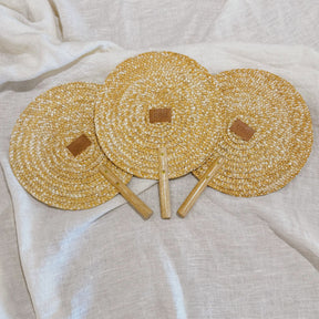 Handwoven Straw Hand Fan