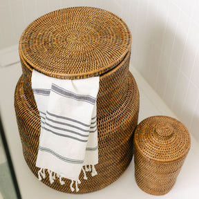 Rattan La Jarre Laundry Basket/ Laundry Hampe( High Neck)