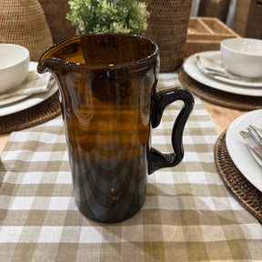 Recycled and Hand Blown Classic V Shape Glass Cup (Amber)