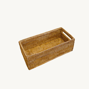 Rattan Small Rectangular Storage Basket