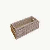 Rattan Small Rectangular Storage Basket