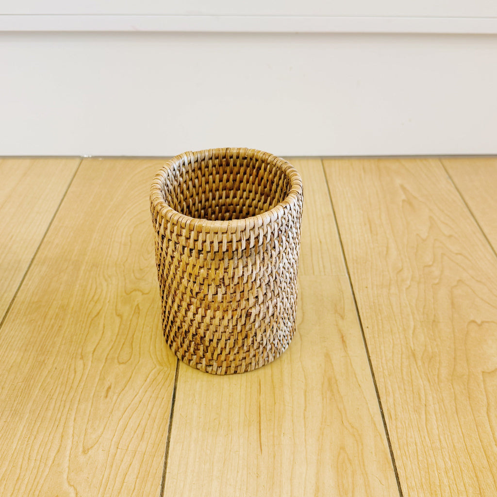 Rattan Brush  Holder/ Cutlery Holder