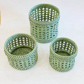 Rattan Small Planters/ Small Rattan Pots