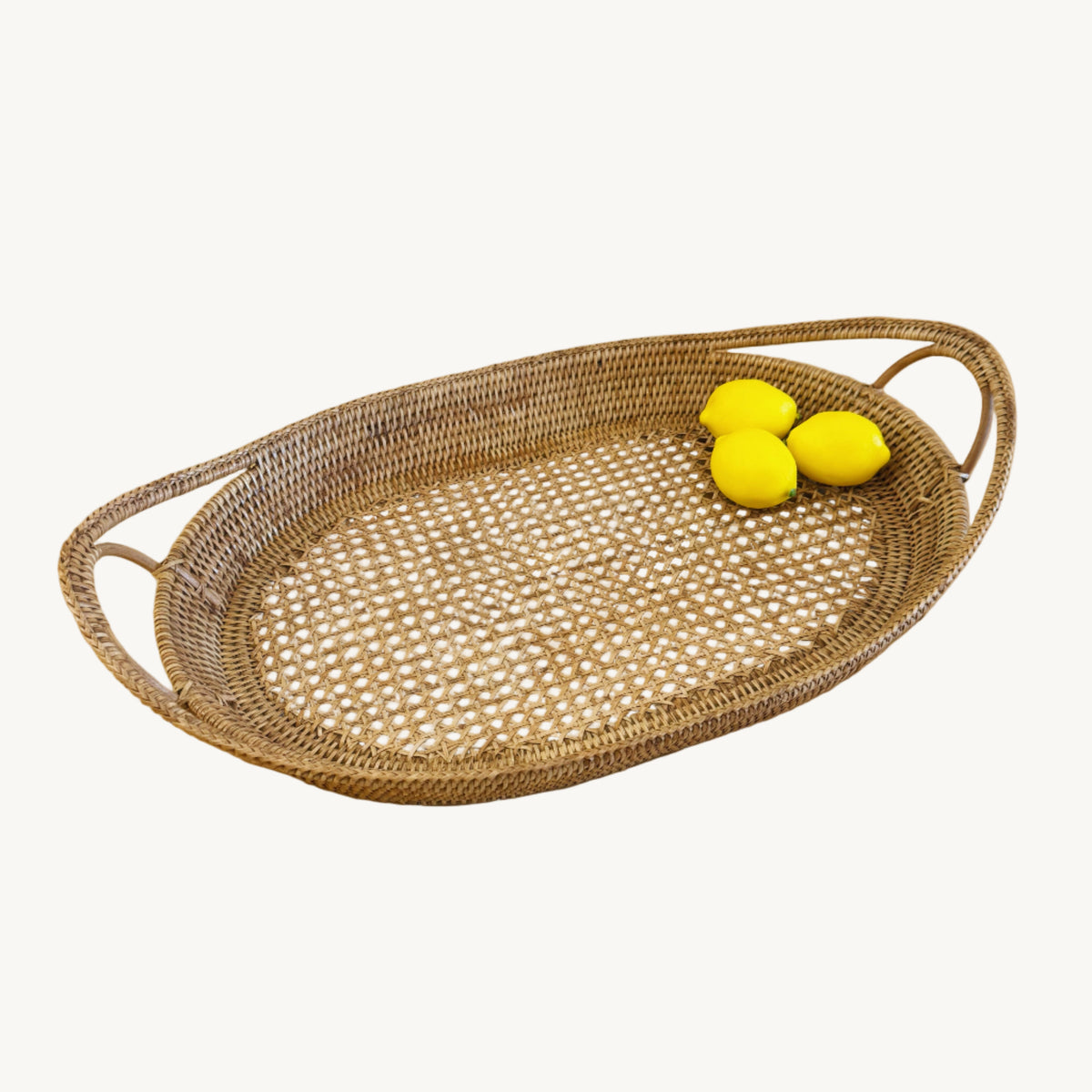 Serene Rattan  Fruit  Boat Tray /Rattan Royal  Oval Boat Tray