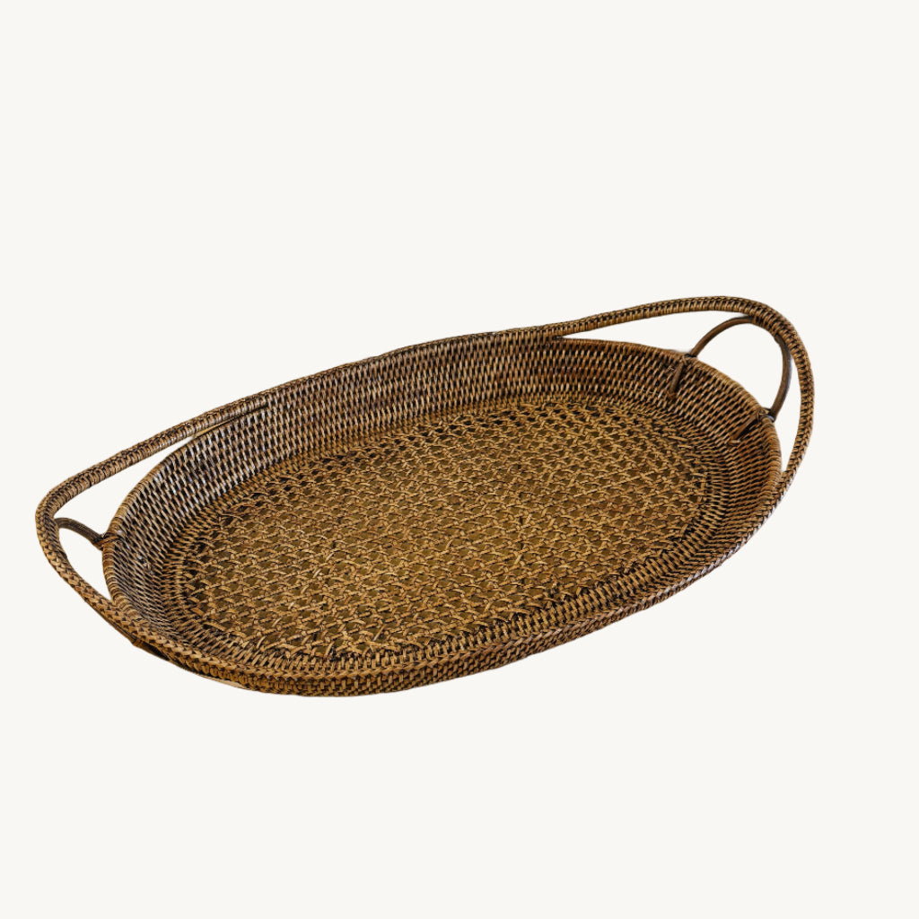 Serene Rattan  Fruit  Boat Tray /Rattan Royal  Oval Boat Tray