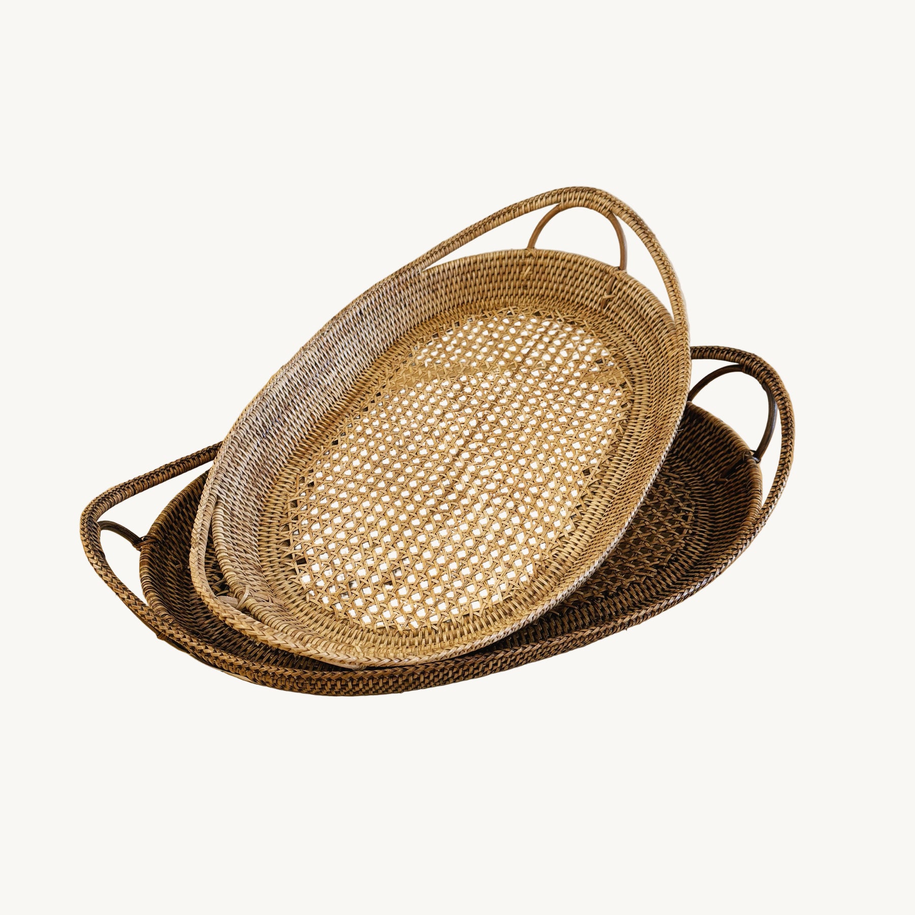 Serene Rattan  Fruit  Boat Tray /Rattan Royal  Oval Boat Tray