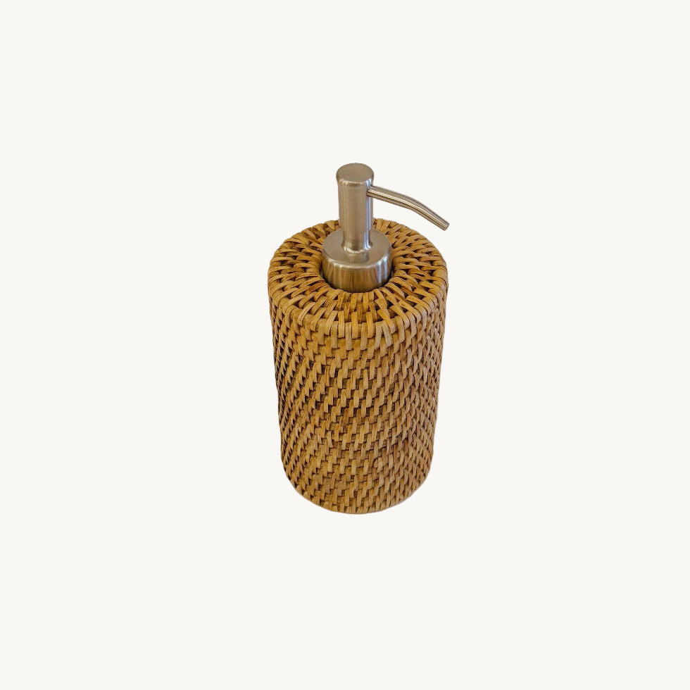 Round Rattan Soap Dispensers
