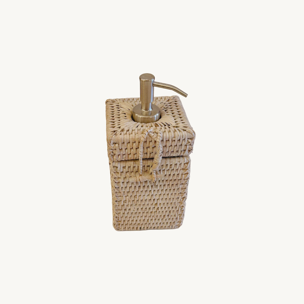Square Rattan Soap Dispenser
