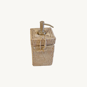 Square Rattan Soap Dispenser