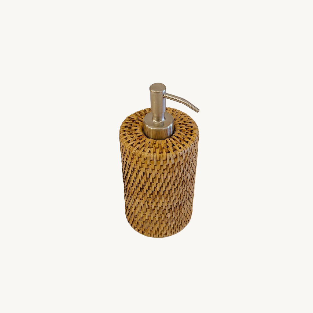 Round Rattan Soap Dispensers
