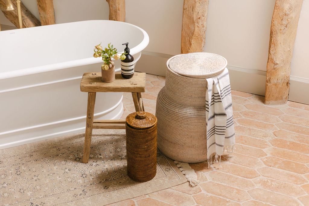 Rattan La Jarre Laundry Basket/ Laundry Hampe( High Neck)