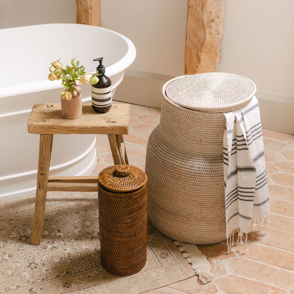 Rattan La Jarre Laundry Basket/ Laundry Hampe( High Neck)