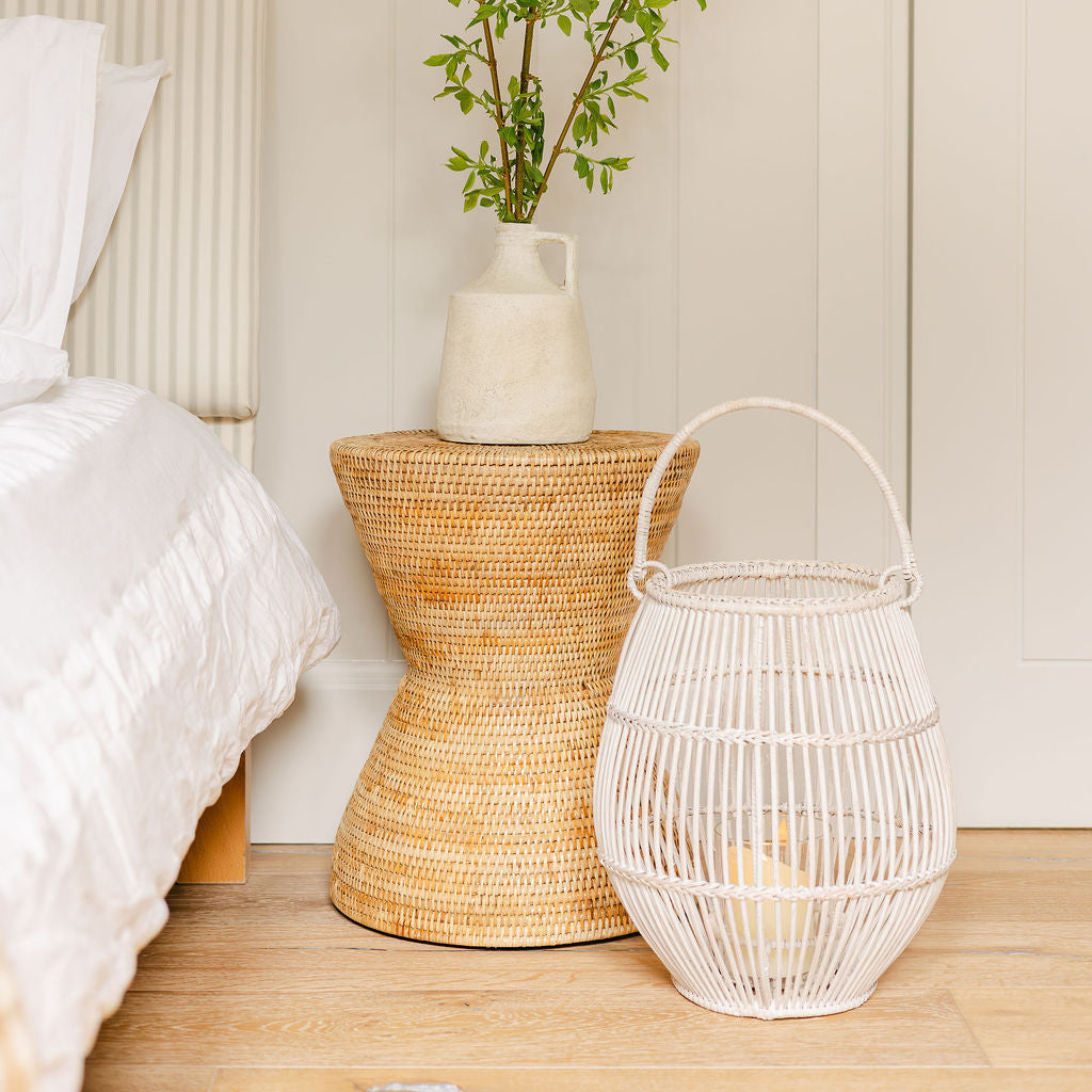 Rattan Bow Stool/ Side Table