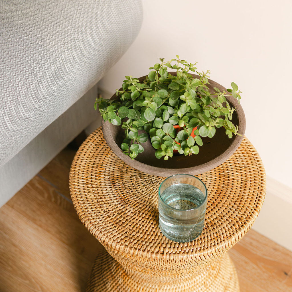 Rattan Bow Stool/ Side Table
