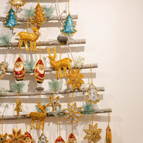 Mandalay Xmas Tree -Embroidered Tapestry Hanging