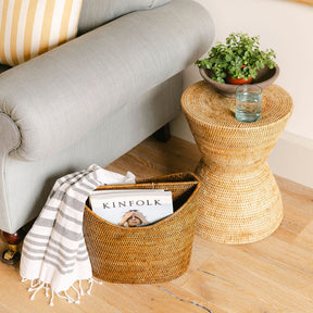 Rattan Bow Stool/ Side Table