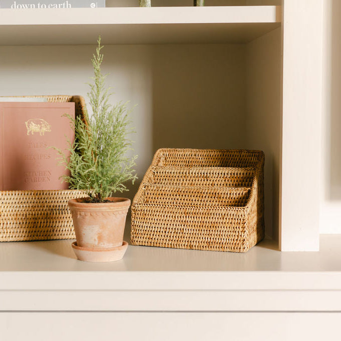 Rattan Letter Holder/ Rattan Letter Organiser